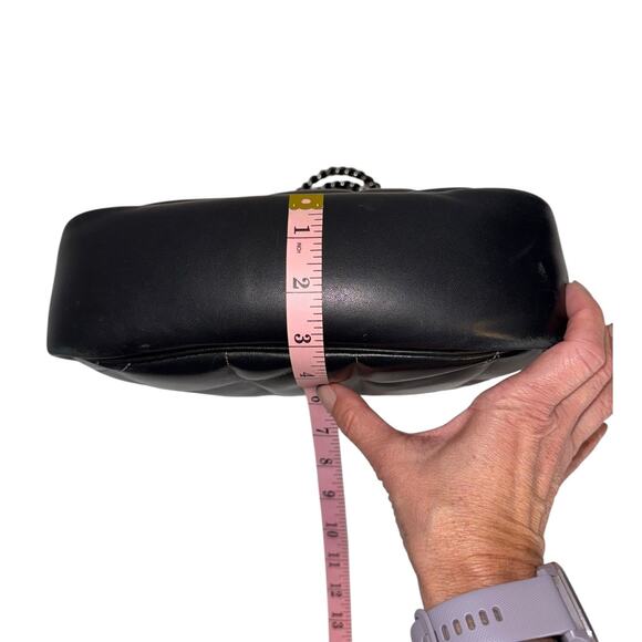 COACH Quilted Pillow Madison Shoulder & Crossbody Bag in Black Nappa Leather - Picture 14 of 16